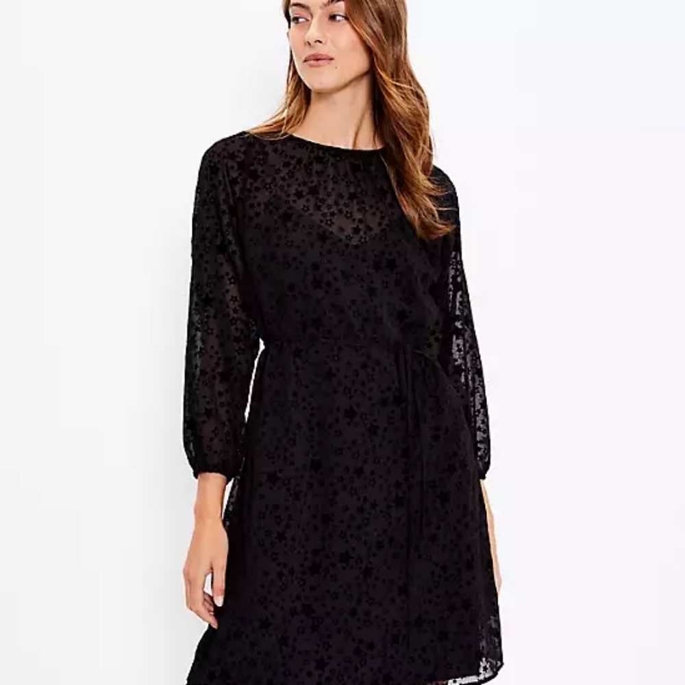 Star tie waist dress